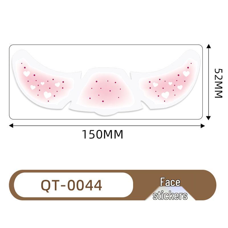 Christmas Butterfly & Flower Face Tattoo Stickers - Fresh European Style Freckle Designs for Parties