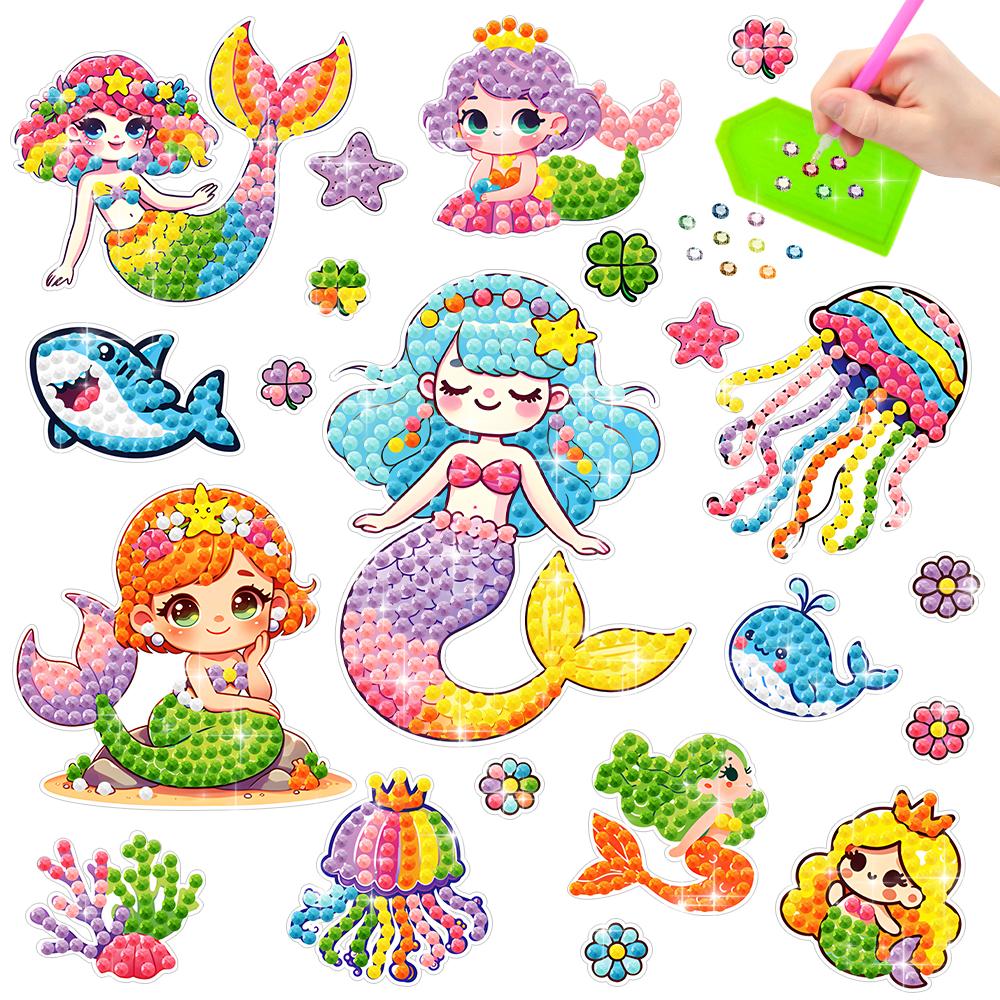 Children s Diamond Painting Sticker Set - DIY Sticker Art Gift - Cartoon Animal Diamond Painting Art Children s Toys