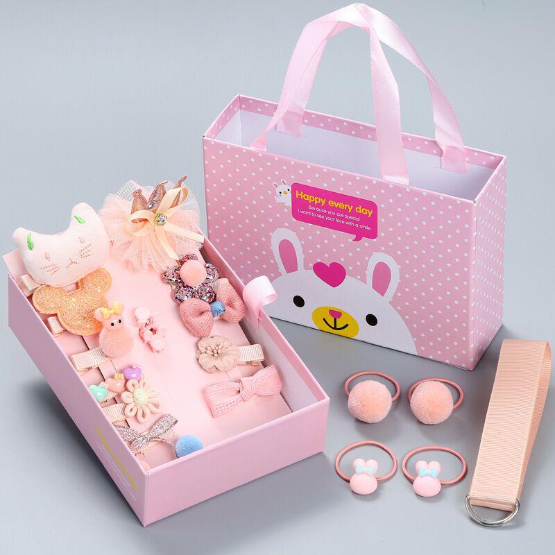 

Набор аксессуаров для волос для корейской принцессы: 18 шпилек и резинок для волос для девочек.