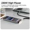 Detachable Charging Cable with Built-In Phone Stand  240W Super Fast Charging Type C To C 1.5M Data Cable For  iPhone/Huawei