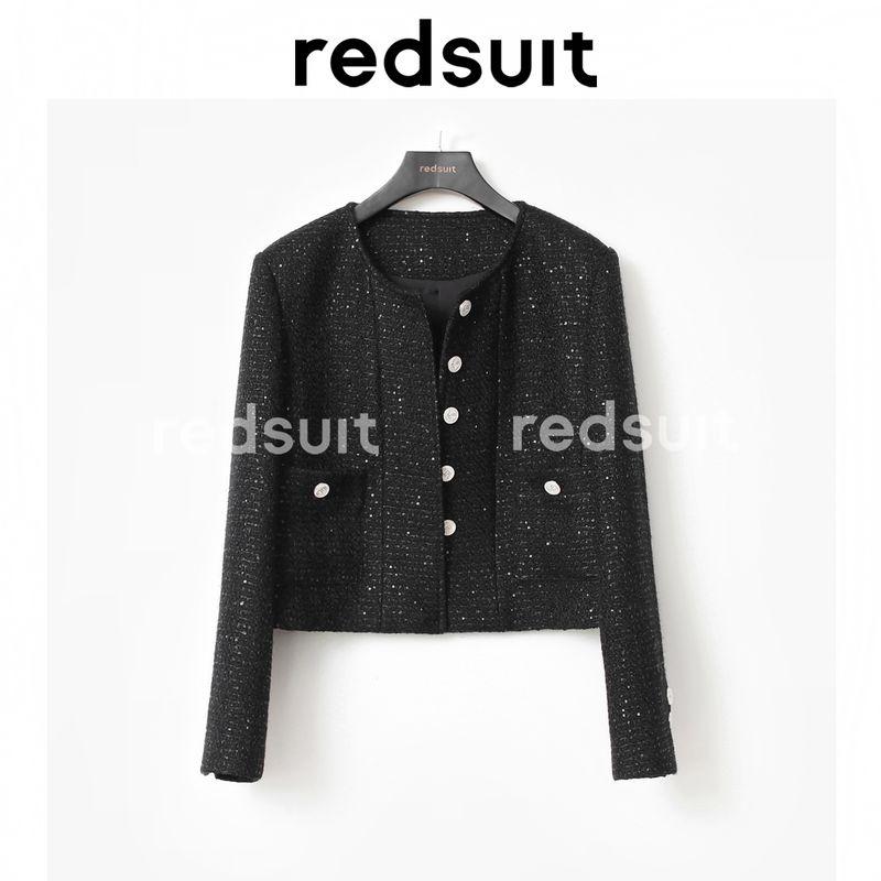 

Redsuit Classic Style Tweed Short Jacket 23B Xinghe shining black A273 L In Stock