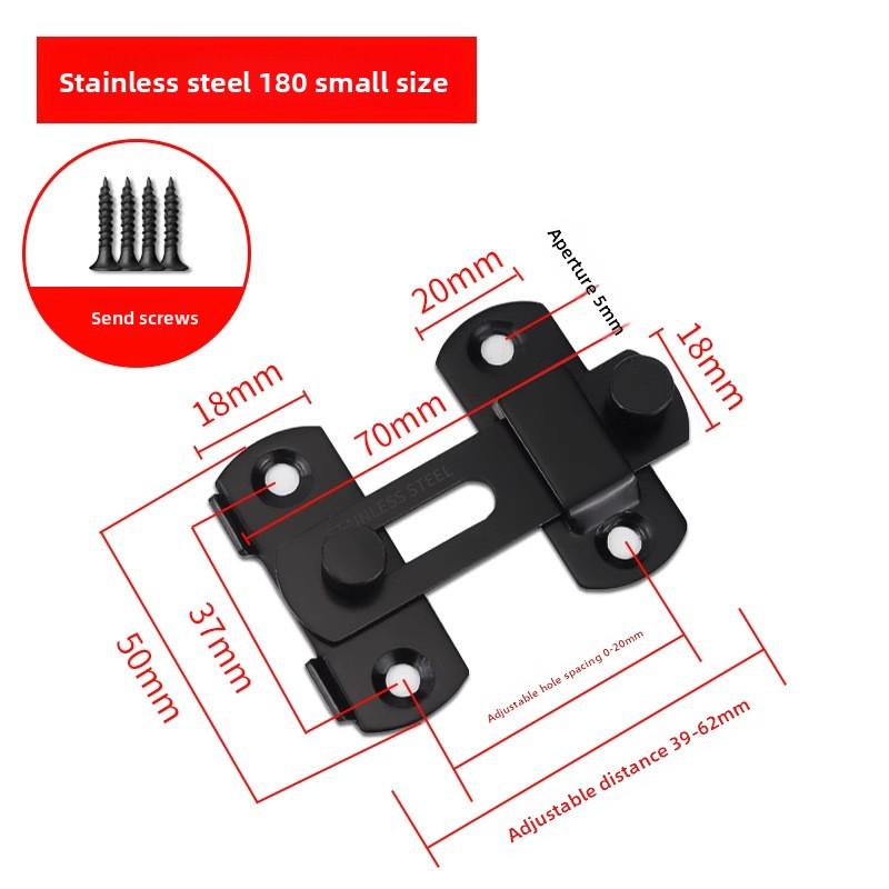 Thickened stainless steel lock buckle Wooden door lock Bedroom universal latch Bathroom door bolt Sliding door buckle