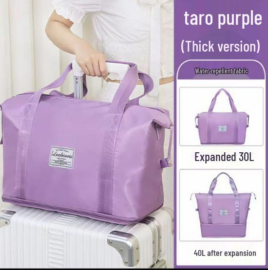 Foldable Waterproof Travel Organizer: Expandable, Large Capacity, Lightweight Hand Luggage and Sports Bag for Short Trips.