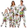 Parent-Christmas Printed Parent-Child Hooded Zip One-piece Homewear