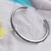 European & American Stainless Steel Open C-Shaped Bangle - Smooth Surface, Laser-Engraveable, Available in 5MM & 15MM