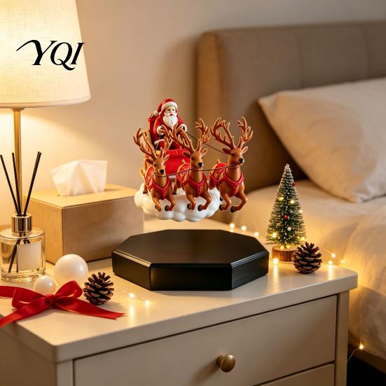 Floating Home Decor for Holidays Santa Sleigh, Magnetic Levitation Flying Sleigh Ornament, Christmas Decoration Desks Display Home, Office,