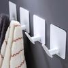 [Matte Black Hooks] 4pcs Adhesive Hooks - Towel/Coat Hooks - Matte Black, Stainless Steel Wall Hooks Stick On Bathroom or Kitchen