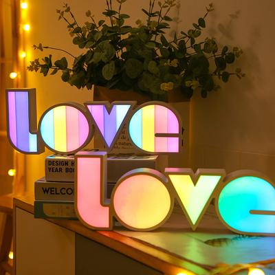 LED-Lichterkette, Deko-Leuchtkasten in Form eines englischen Buchstabens für Valentinstags-Anträge und Liebesgeständnisse