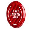 Bil Motor Start Stopp Knapp Kåpa Trim Kolfiber Ersättning för Corvette C8 2020 till Nuvarande