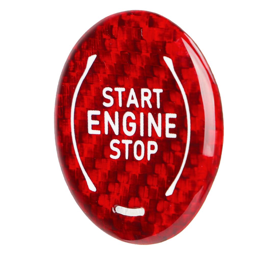 Bil Motor Start Stopp Knapp Kåpa Trim Kolfiber Ersättning för Corvette C8 2020 till Nuvarande