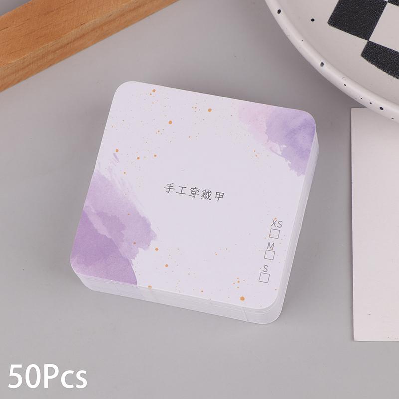 50Pcs Press-On Nail Packaging Display Swatch Card Simple Style False Nail Design Manicure Sample Display Salon