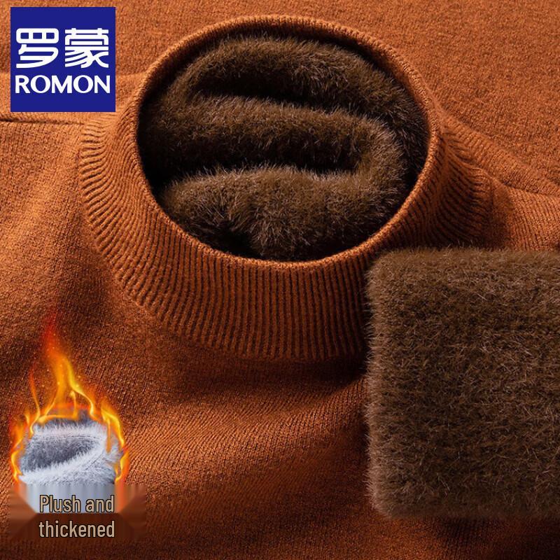 Men's Fleece-Lined Turtleneck Pullover Sweater