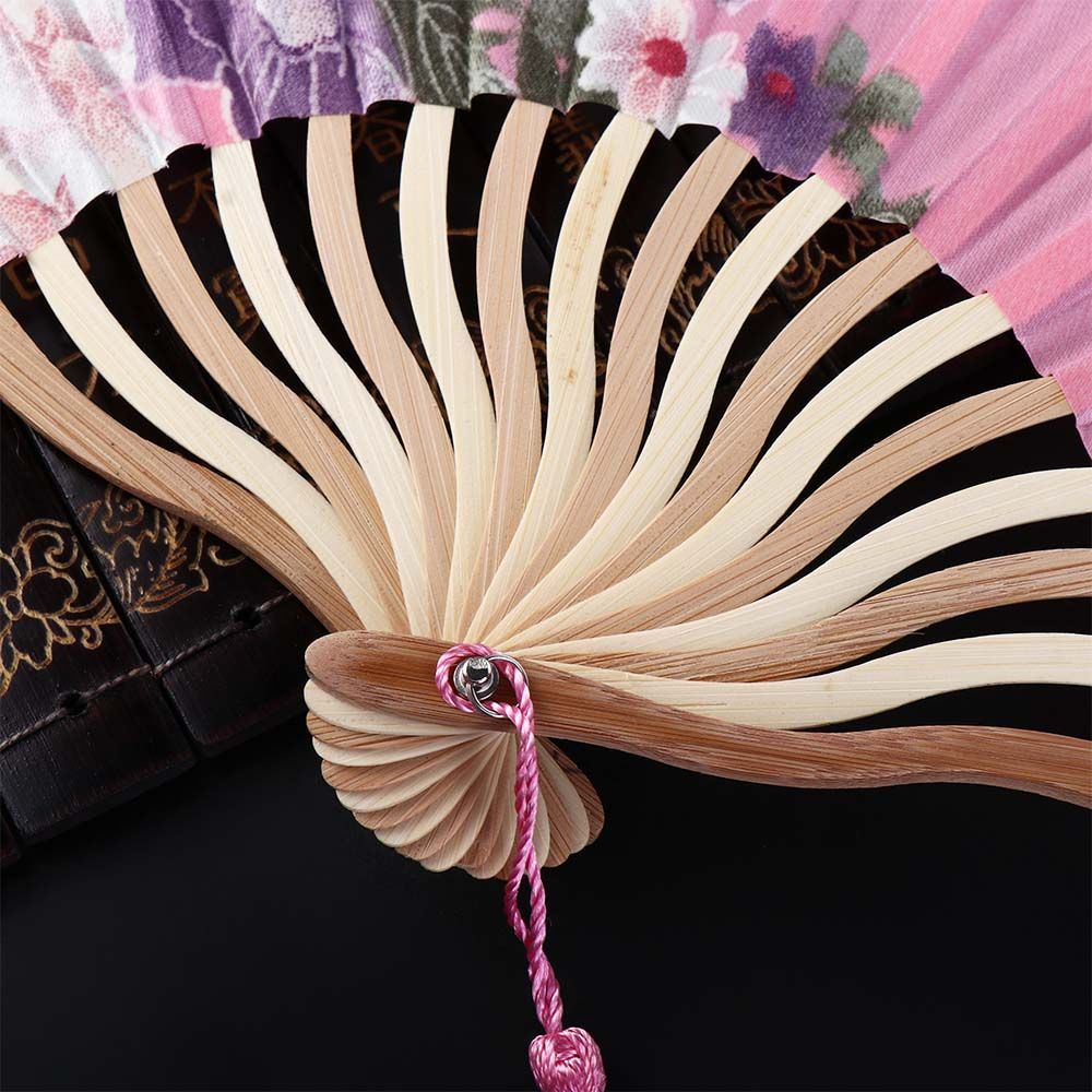 Japanese Shell Fan Summer Folding Silk Fan Chinese Retro Portable Women Bamboo Dance Fans Mini Wedding Gift Hand Fans Home Decor