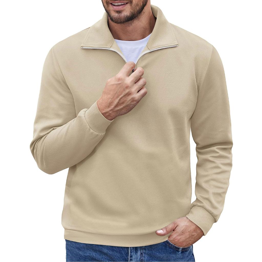 Spring And  Men's Collar Zipper Sports Shirt Outdoor Casual Top