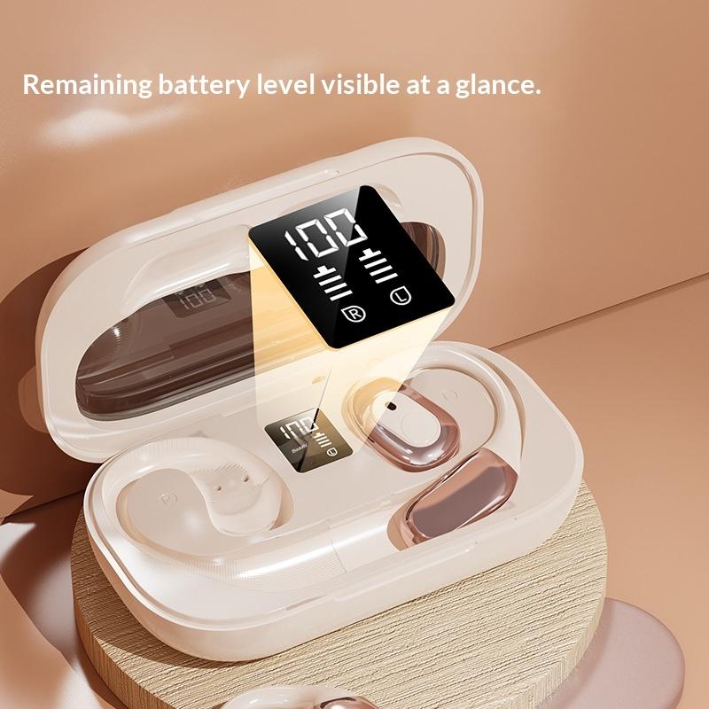2 Pezzi/Scatola Cuffie Bluetooth Wireless Auricolari con Gancio per Orecchio Impermeabili Rotanti Hifi Stereo Suono Surround Cancellazione del Rumore Cuffie
