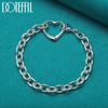O-shaped Heart Bracelet Fashion Gift Silver Jewelry