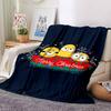 1Pc Christmas Minions Gift Night Blanket Soft Throw Blanket For Home Bedroom Bed Sofa Travel Office Solid Christmas Blanket