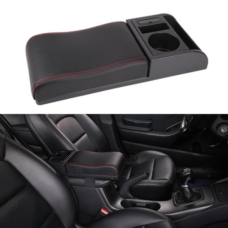 Universal Center Console Armrest Cushion for Vehicle SUV Auto Breathable Pad Seat Elbow Support with Storage Compartment