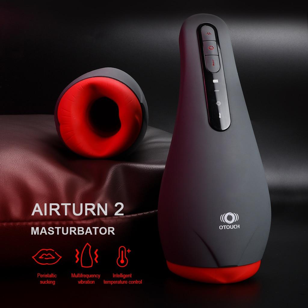 Ny kraftig mannlig onanienhet for å forlenge gleden 6 orgasmemoduser Vibrator Automatisk oppvarming av skjeden Sugende Oralsexkopp Voksenleketøy 18+