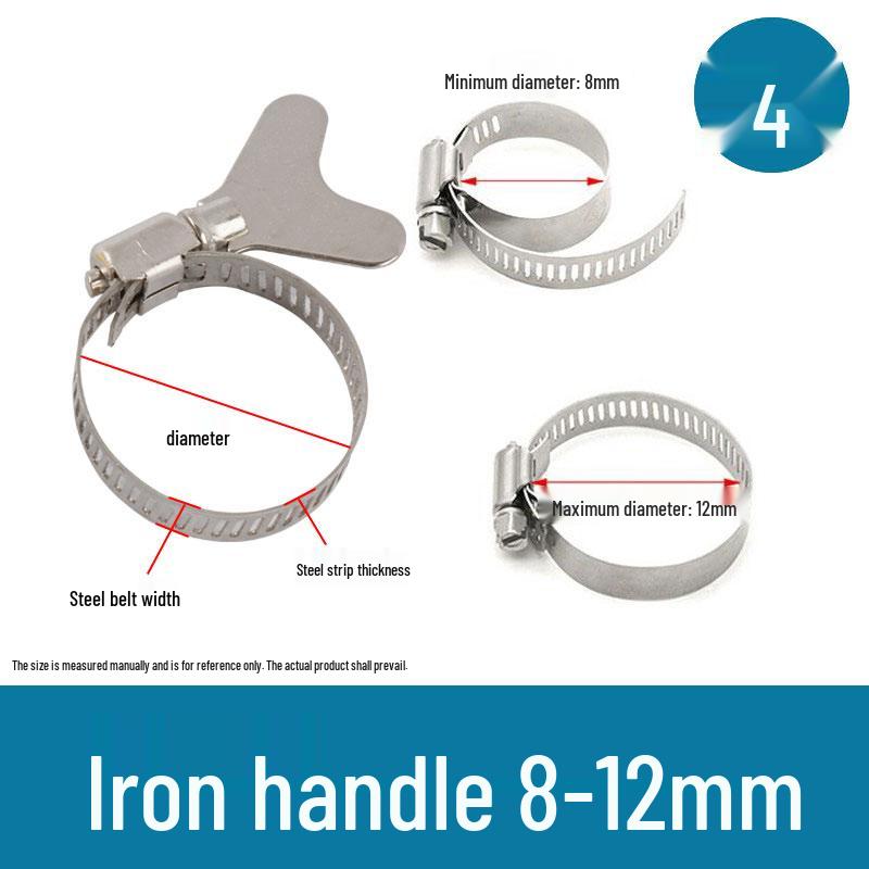 American Style 201 Stainless Steel Hose and Pipe Clamp for Ventilation and Communication Applications