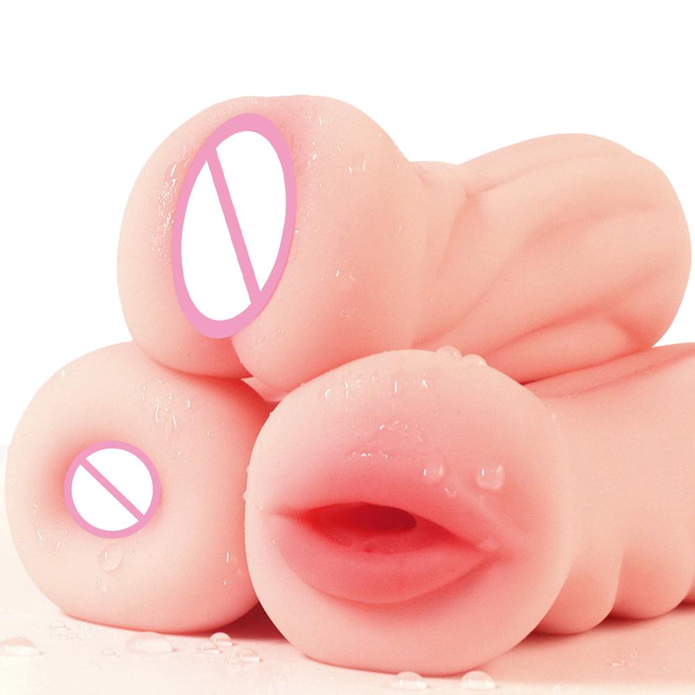 Mannlig Masturbator 4D Realistisk Dyp Hals Silikon Kunstig Vagina Munn Anus Oralt Sexleketøy Sexleketøy for Menn
