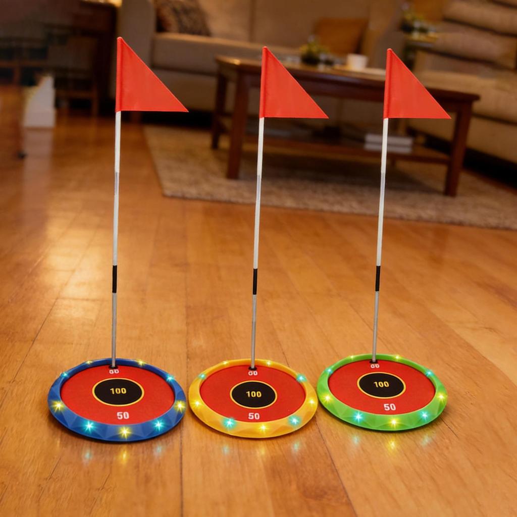 סט גולף לילדים אימון נדנוד כיף משפחתי פעילויות משחק ותרגול סט משחק גולף Putting לחג המולד ספורט חוף ילדים מעל