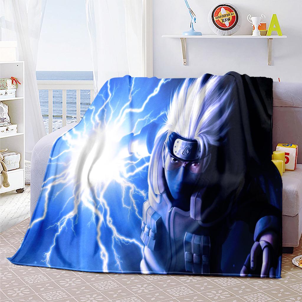 Japanese Anime Cartoon NARUTO Famous Uzumaki Naruto Blanket Soft Home Furnishing Nap Decoration Four Seasons Warm Sherpa Blanket B9