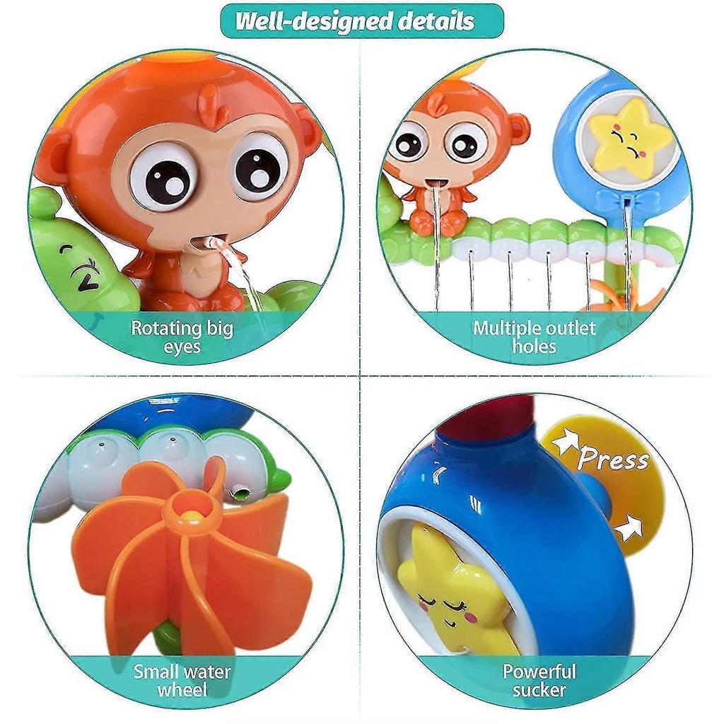 Bath Toys For Toddlers Kids Babies 1 2 3 Year Old Boys Girls Bathtub Toy With 2 Toy Cups Strong Suction Cups Ideas Color Box
