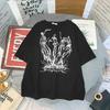 Tričko s potiskem lebky Gotický streetwear Letní volné Pánské Dámské tričko Punkový Dark Grunge Top Harajuku Y2k Oblečení