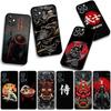 Japanese Style Samurai Hannya Unique Phone Case for iPhone 17 16 15 14 13 12 11 Series Pro Max Plus Double Layer Protection
