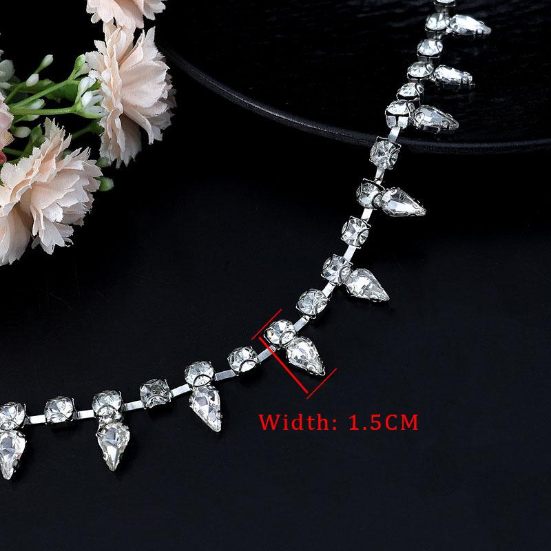 10Yards Rhinestone Chain Trim Fringe Crystal Diamond Accessories DIY Crafts Wedding Decoration Gift Irregular Rhinestone Ribbon