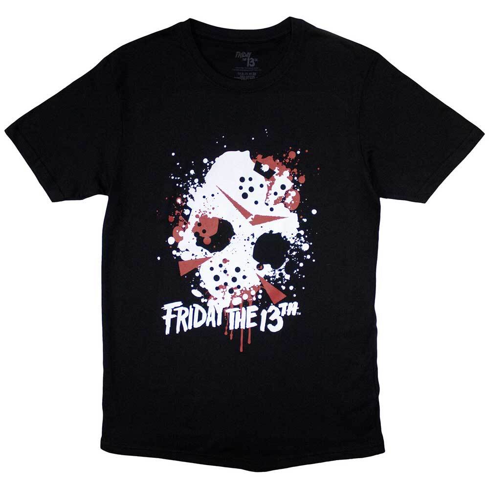 Friday the 13th Jason Blood Splat T-Shirt Black New S