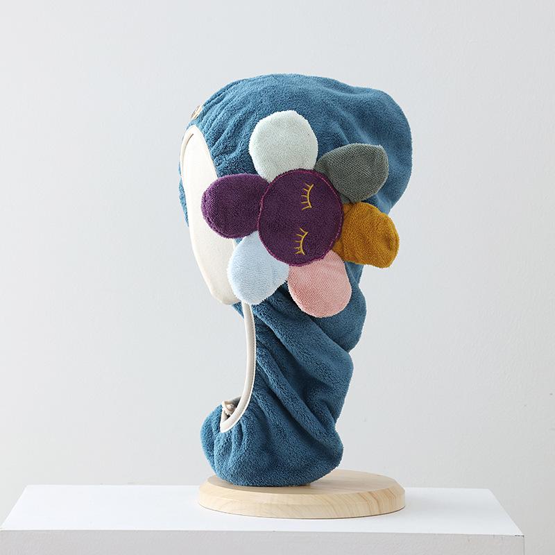 Women's Dry Hair Cap Thickened  Absorbent Coral Velvet Towel Quick-drying Turban