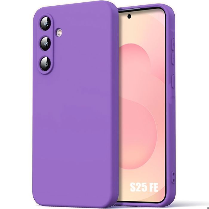 Coque de Protection - BOOLING - pour Samsung Galaxy S25 FE - Silicone Anti-Rayures Antichoc Mat Violet