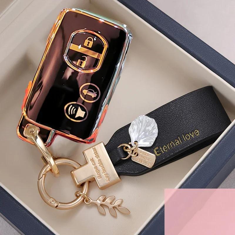 Soft TPU Car Key Case for S8 Aqua RAV4 Land Cruiser Camry Prado Corolla Prius Cover Keyless Remote Fob 3 4 Buttons 2013 2014 JH8