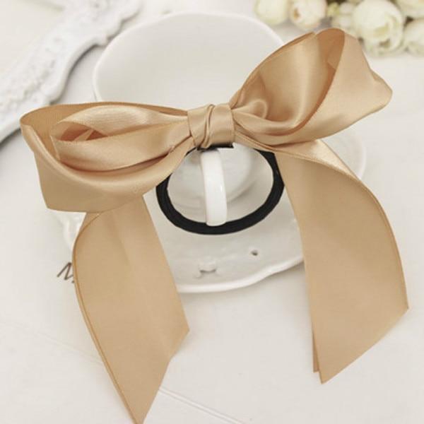 New Korean Bow Ribbon Elastic Hair Bands Women Elegant Hair Rope Elastic Ring Ties Headwear Girls Hair Accessories