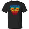 Cool Retro Pug T-Shirt Gift Pug Dog Owner Unisex Tee Black Navy Dark Heather