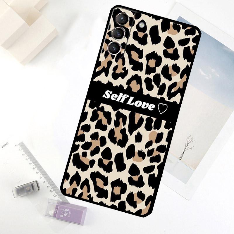 Fashion Leopard Print Phone Case For Samsung Galaxy S25 S24 S23 S22 S21 S20 S26 Ultra S10 Plus S23 FE S25 FE Cover
