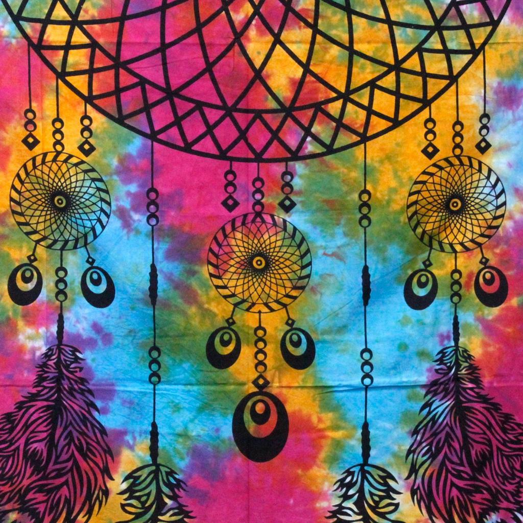 Double Cotton Bedspread And Wall Hanging - Dreamcatcher