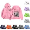 Kadın Rahat Harf Baskılı Kapüşonlu Uzun Kollu Sweatshirt Üst