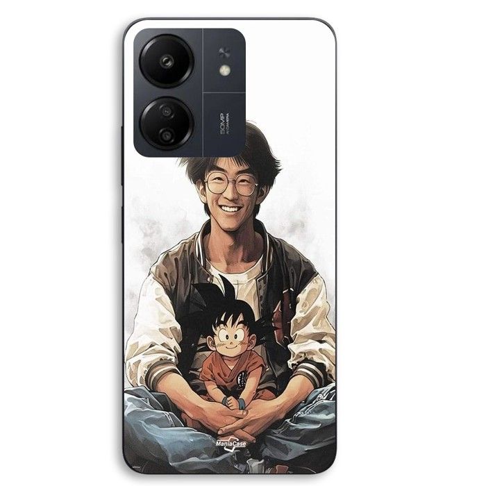 Coque de téléphone - MANIACASE - Xiaomi Redmi 13C 4g - Silicone TPU - Goku (Akira Toriyama) - Noir
