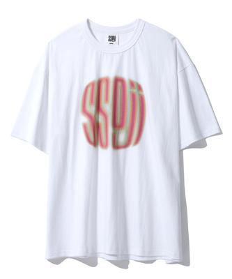 Ssoji Blur Logo T-Shirt (White/Red)