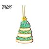 Holiday Hanging Pendants Christmas Wooden Ornament, Lollipop Cupcake Ice Cream Popsicle Cute Snowman Decor Decorations for Xmas Tree, Window,
