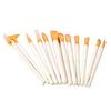 13PCS Artist Paint Brush Set Pearl White Bicolor Nylon Bristles Long Handle Oil Acrylic Paint Brush Watercolor Brush Set