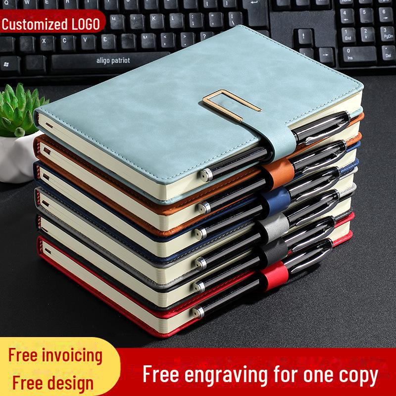 Custom B5 Luxury Sheepskin Notebook Set with Magnetic Buckle - Perfect for Business Meetings and Office Use