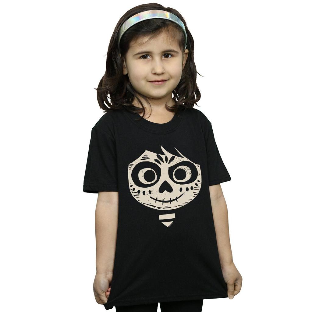 Disney Girls Coco Miguel Skeleton Face Cotton T-Shirt
