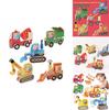 Wooden Childrens Educational Puzzle With Cartoon Vehicles For Early Learning And Cognitive Development