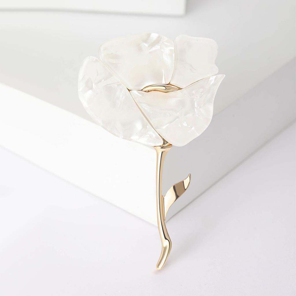 Big Flower Brooch Pin Acrylic Rose Women Brooch Fashion Design Gift For Women Clothing Decor