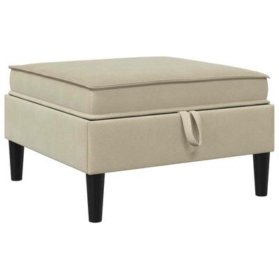 Storage Ottoman Sofa In Sand Velvet
