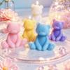 3D Sitting Bear Silicone Candle Mold Cute Bear Aromatherapy Candle Making Mold DIY Soap Plaster Resin Casting Mould Home Decor